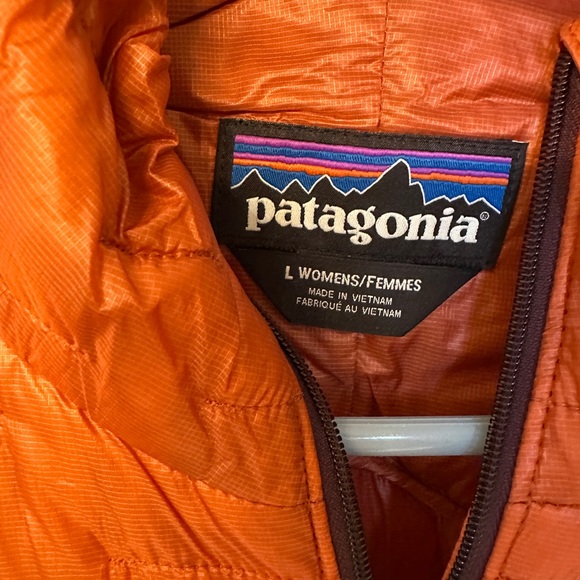 Patagonia Women’s Micro Puff Burnt Orange Down Jacket Large - Picture 3 of 10